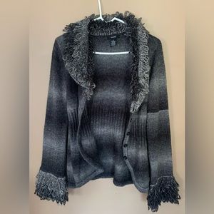 Sweater with fringe, size small